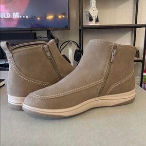 Clarks Taupe Casual Boots